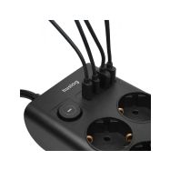 Huslog HUS1050 nabíjecí stanice 15W 6x zásuvka,2x USB-C,2x USB černá - 2