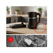 Huslog HUS1050 nabíjecí stanice 15W 6x zásuvka,2x USB-C,2x USB černá - 6