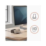 Huslog HUS1055 nabíjecí stanice 15W 2x zásuvka,2x USB-C,2x USB,1x držák na telefon černá - 7