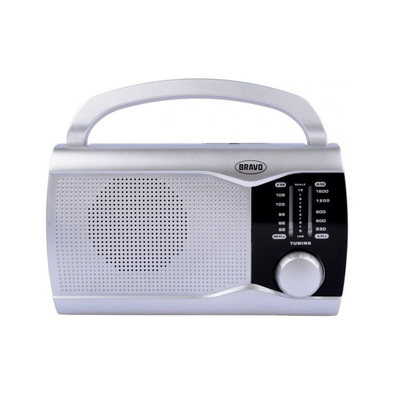Bravo B-6009 stříbrné - rádio analogové - 1