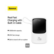 Baseus PPQ0060002 White 10000mAh/20W powerbank, vestavěný kabel Lightning - 5