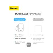 Baseus PPQ0060002 White 10000mAh/20W powerbank, vestavěný kabel Lightning - 8