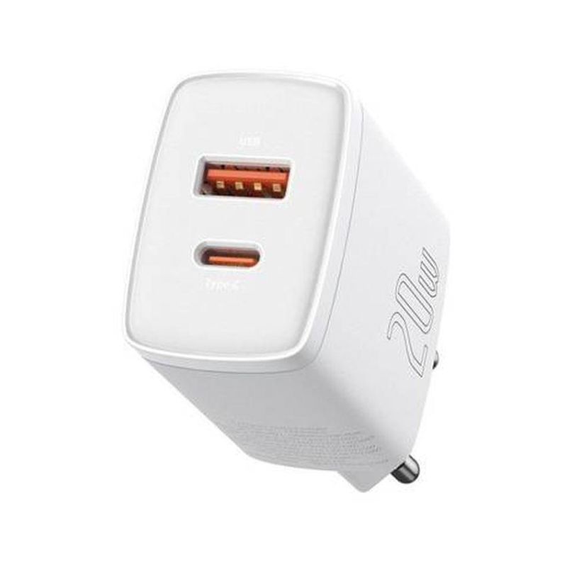 Baseus CCXJ-B02 white - rychlonabíječka 20W, 1x USB-A, 1xUSB-C - 1