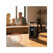 Huslog HUS1070 - varná konvice 1,7l skleněná s regulací teploty - 4