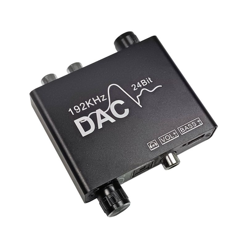 Převodník digitálního Audia 1x Toslink / SPDIF  2x RCA (cinch) konektor + sluchátkový výstup, s regulací - 1