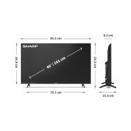 Sharp 40HA1205E FRAMELESS - Full HD LED televizor 40" - 8
