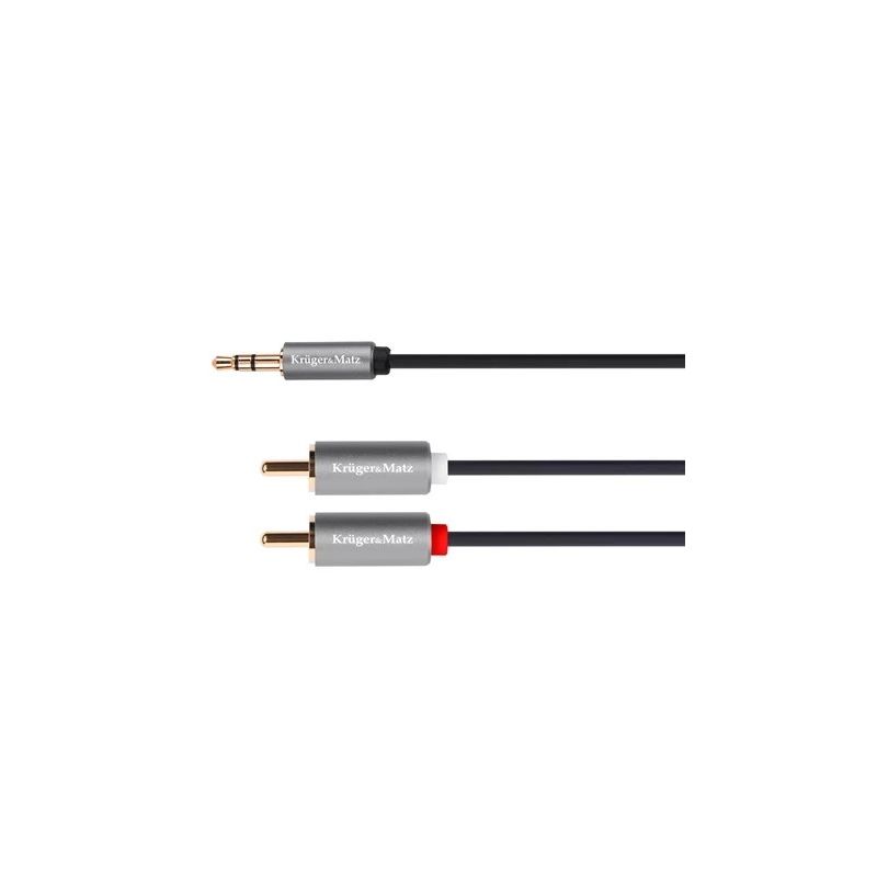 Krüger&Matz KM1218 jack 3,5mm-2xCINCH 1m kabel - 1