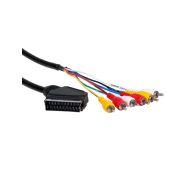 AQ KVR015 - 1,5m kabel SCART - 6xCINCH - 1