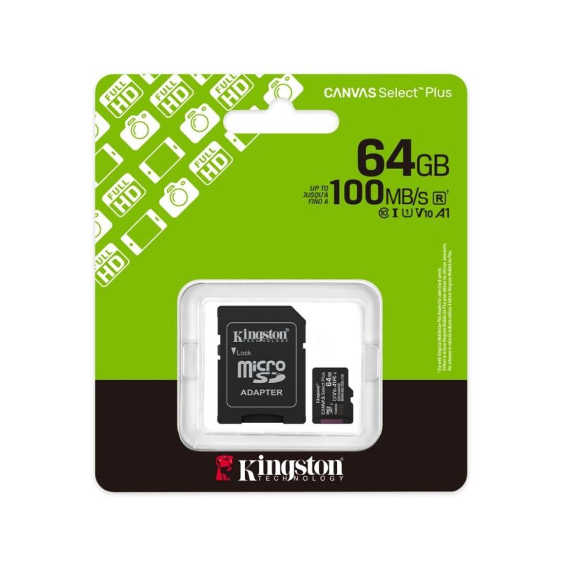 Kingston MicroSDXC 64GB CL10 SDCS3/64GB - 1