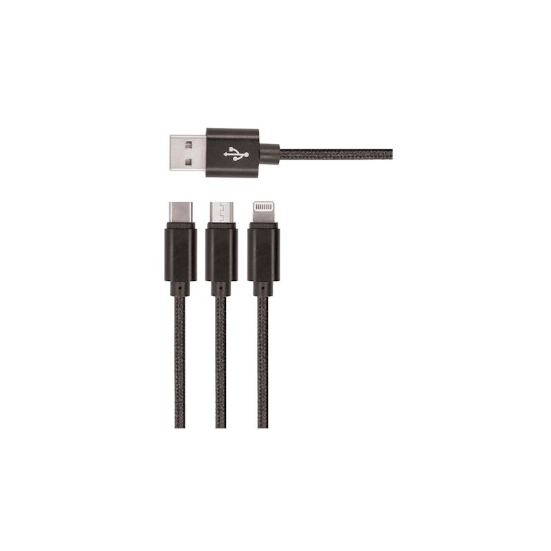 Setty GSM043225 3v1 microUSB+Lightning+USC-C - 1