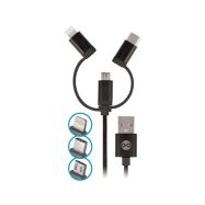 Forever 3IN1 černý USB-microUSB,Iphone5,USB-C - 1