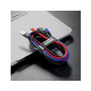 Baseus CA1T4-A01 4v1 USB/microUSB, 2xLightning, USB-C 1.2m 3.5A černý - 3