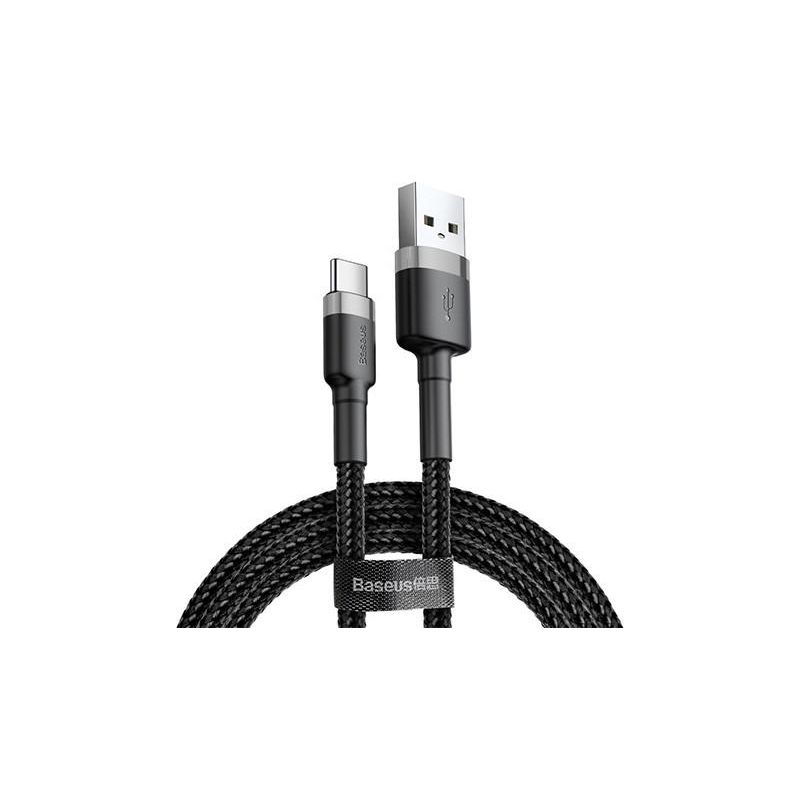 Baseus Cafule USB-A/USB-C 1m 3A šedo-černý - 1