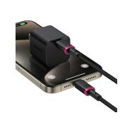 Baseus Dura USB-C/USB-C 2m 100W černo/červený rychlonabíjecí kabel - 5