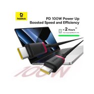 Baseus Dura USB-C/USB-C 2m 100W černo/červený rychlonabíjecí kabel - 10