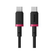 Baseus Dura USB-C/USB-C 2m 100W černo/červený rychlonabíjecí kabel - 16