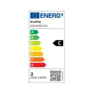 Ecolite LED 2W-RETRO/C37/E14 Filament čirá - LED žárovka - 2