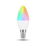 Modee E27 E14 svíčka RGB+4000K 4,9W/40W 470lm + dálkové ovládání (MSL-C4,9WE14RGB-R) - LED žárovka - 2