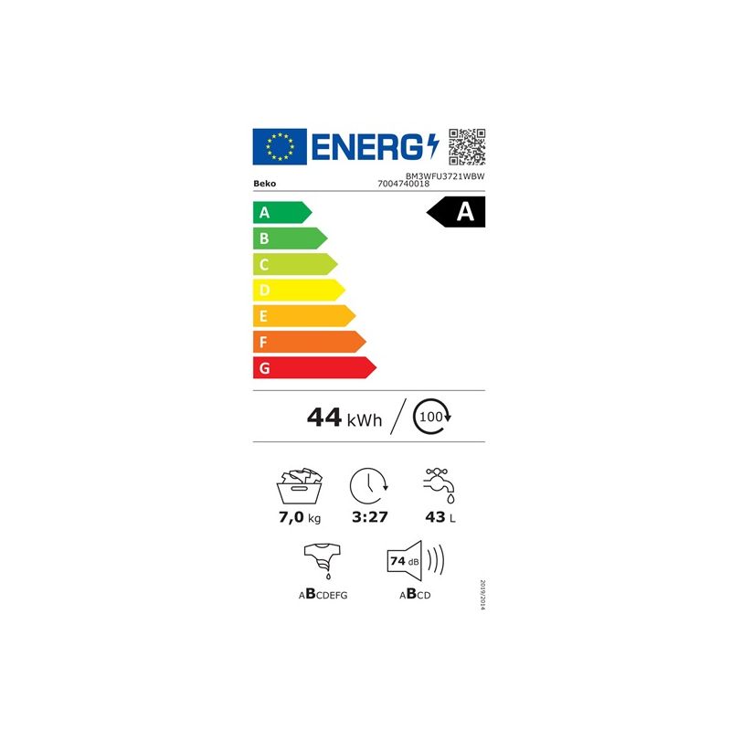 Beko EnergySpin BM3WFU3721WBW - 1