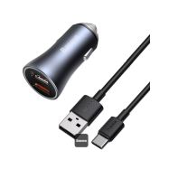 Baseus TZCCJD-A0G 40W 2xUSB-A kabel USB-C 5A - nabíječka do auta - 1