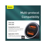 Baseus TZCCJD-A0G 40W 2xUSB-A kabel USB-C 5A - nabíječka do auta - 3