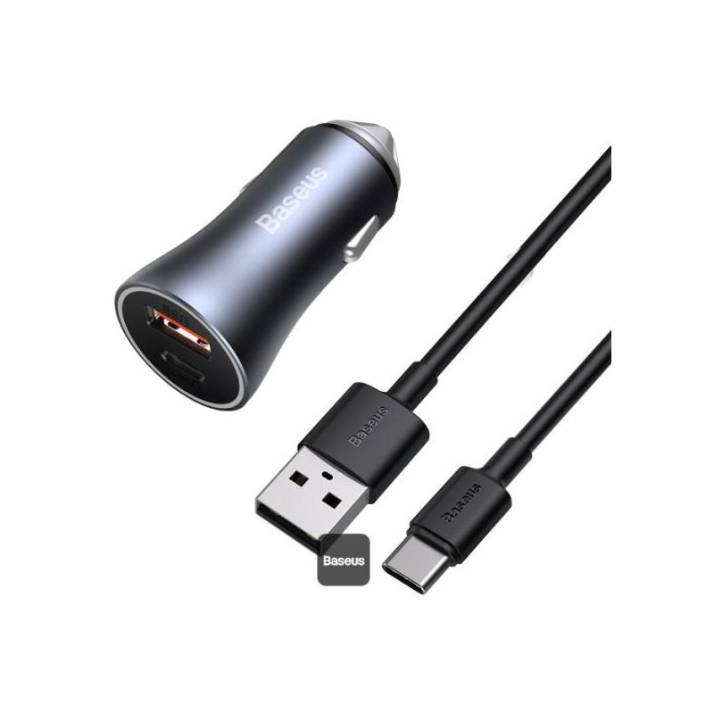 Baseus TZCCJD-0G 40W USB-A USB-C kabel USB-C - nabíječka do auta - 1