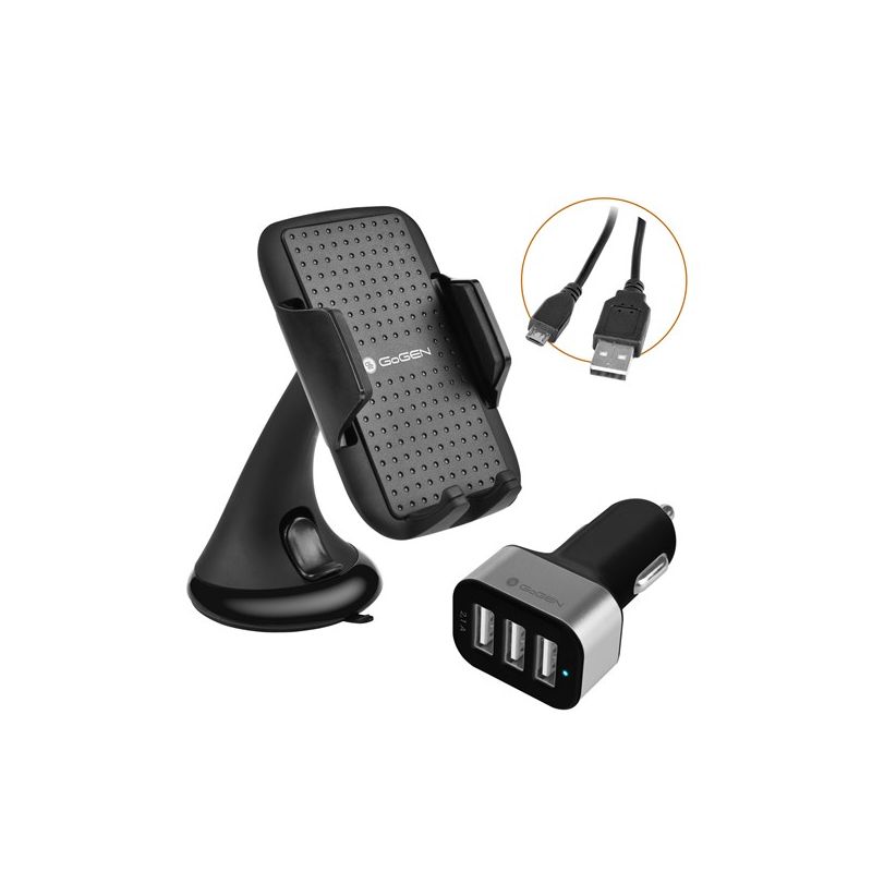 GoGEN 3v1 (GOGGSMCARKIT01) auto set držák,kabel,autonabíječka - 1