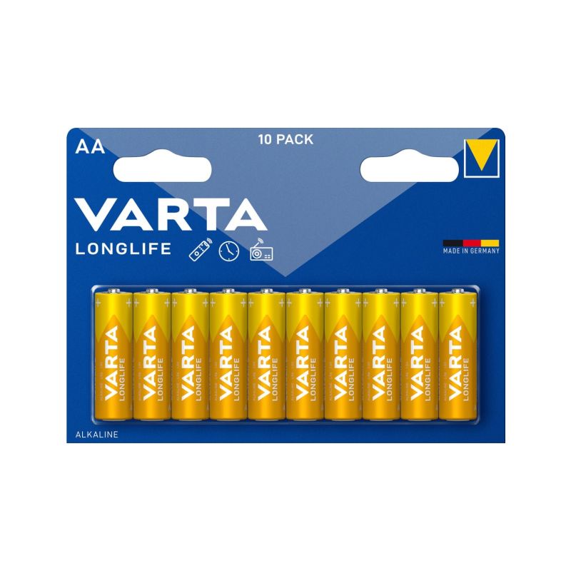 Varta LR6 Longlife AA MN2400 1,5V - alkalické baterie 10ks blistr - 1
