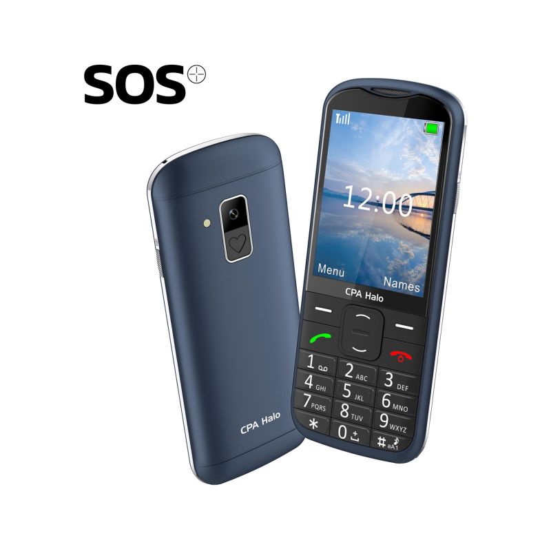 CPA Halo 28 senior modrý mobilní telefon s nabíjecím stojánkem - 1