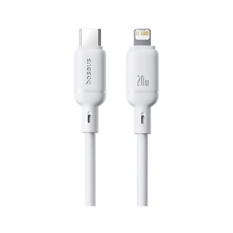 Baseus Silky USB-A/Lightning 1m 20W bílý kabel - 1