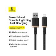 Baseus Dura USB-A/Lightning 1m 2,4A černo zlatý kabel - 6
