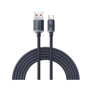 Baseus Crystal Shine USB-A/USB-C 2m 100W černý kabel - 1
