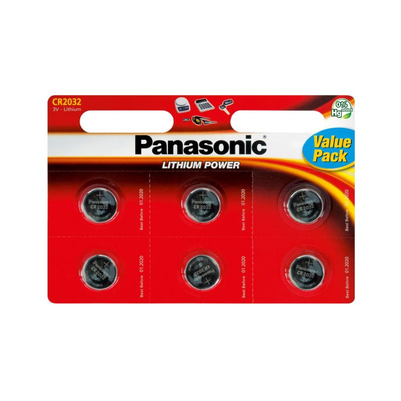 Panasonic CR-2032EL/6BW - baterie 1ks - 1