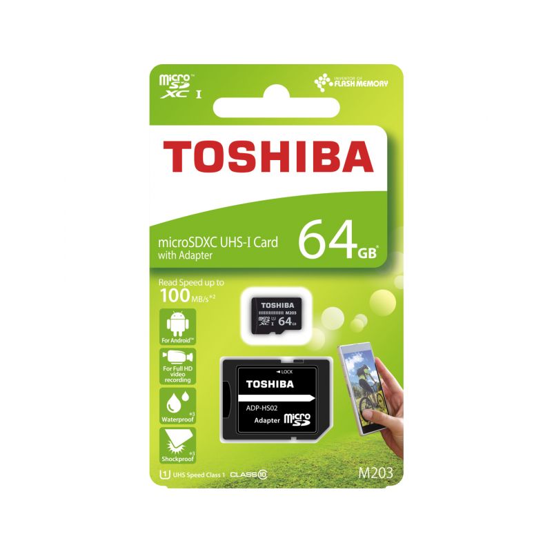 Toshiba microSDXC 64GB CL10 UHS1 + adaptér - 1