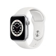 Apple Watch S6 44mm Silver/White SportB - 1