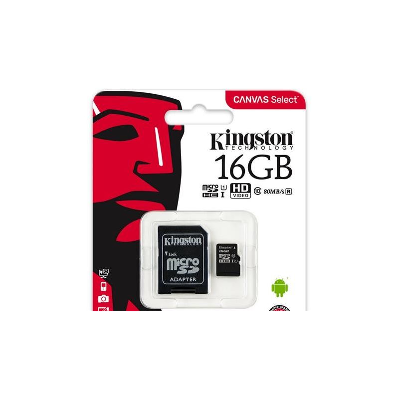 Kingston MicroSDHC 16GB CL10 SDCS/16GB - 1