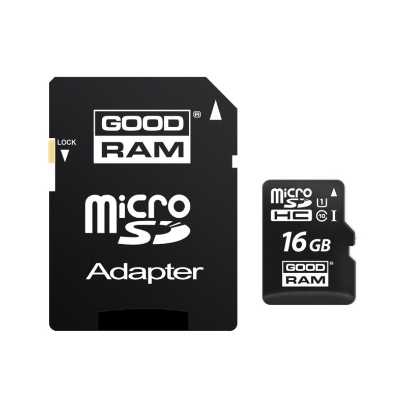 Goodram MicroSDHC 16GB UHS1 + adaptér M1AA - 1