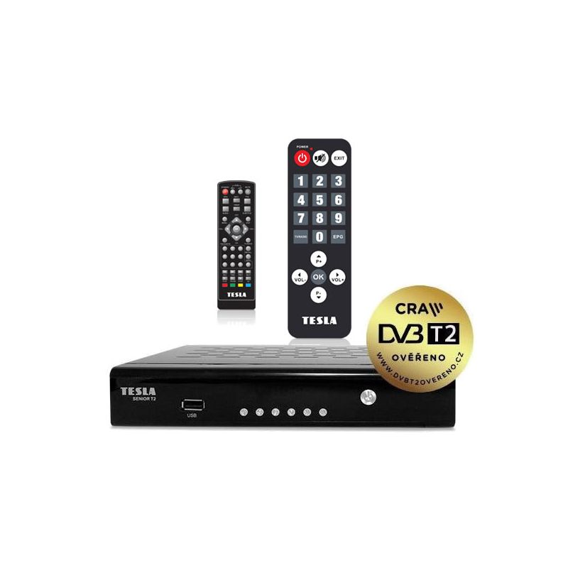 Tesla Senior T2 DVB-T2 H.265/HEVC přijímač/rekordér - 1 Tesla Senior T2 DVB-T2 H.265/HEVC přijímač/rekordér - 1