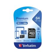 VERBATIM 44084 microSDXC 64GB cl10 adapt - 1
