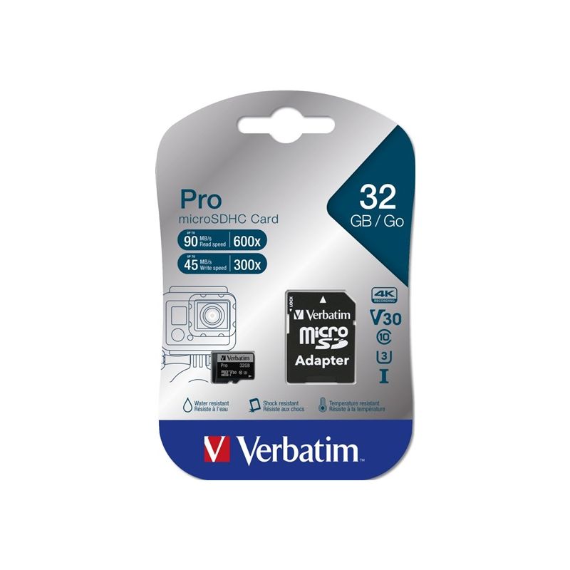 VERBATIM PRO 47041 microSDHC 32GB cl10 - 1
