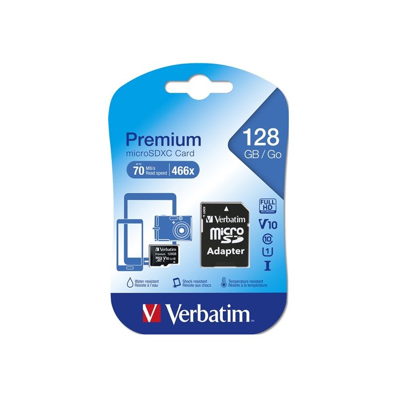 VERBATIM 44085 microSD 128GB class10 - 1 VERBATIM 44085 microSD 128GB class10 - 1