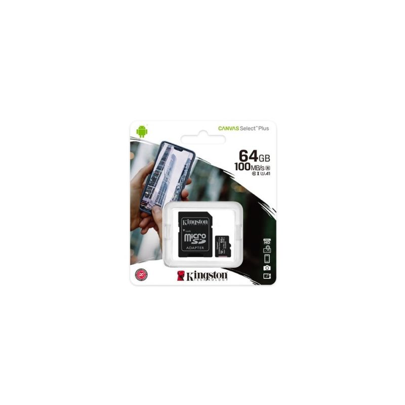 Kingston 64GB microSDXC  A1 CL10 100MB/s - 1