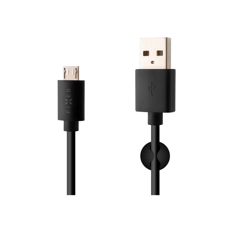 FIXED 1m microUSB kabel,černý FIXD-UM-BK - 1