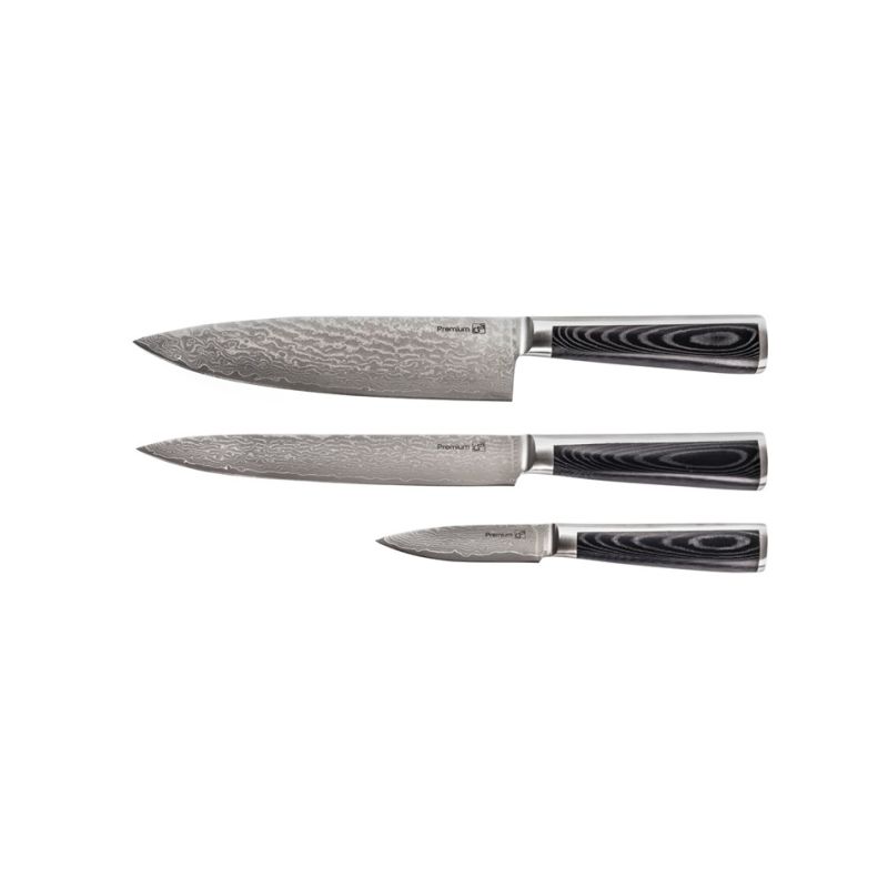 G21 Sada nožů Damascus Premium, Box, 3ks - 1