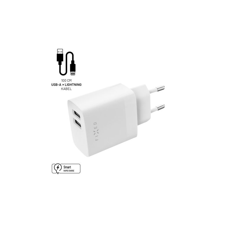 Fixed nabíječ USB/Lig 17W FIXC17N-2UL-WH - 1