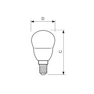 LED žárovka Philips E14 5W 4000K 230V P45 FR  P312685 - 2