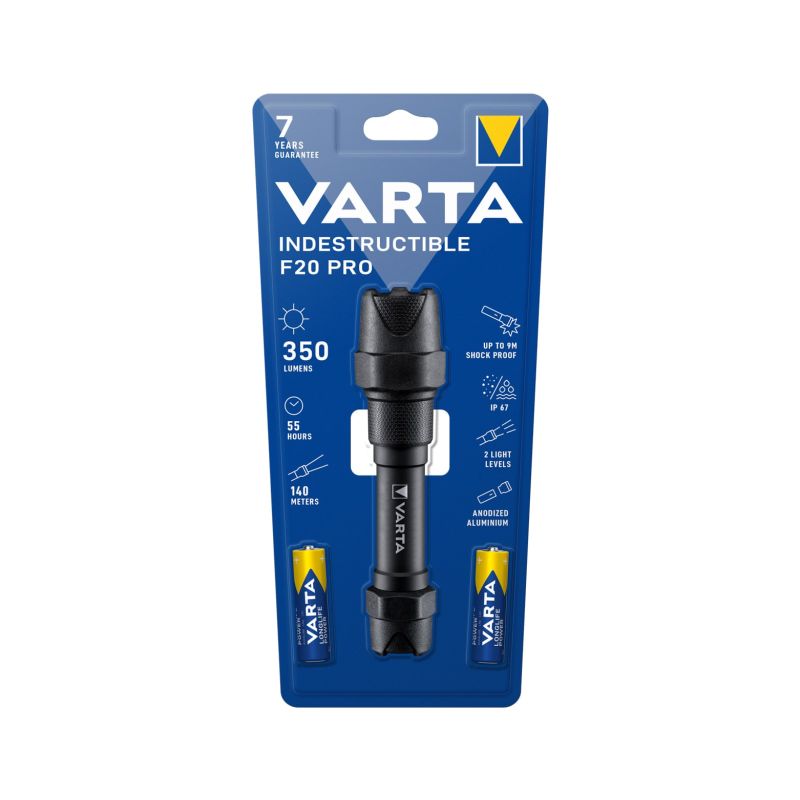 Svítilna VARTA LED 1W, vč.2R6, kovová, INDESTRUCTIBLE F20 Pro - 1