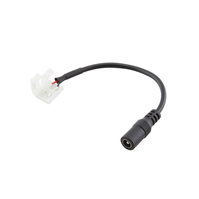 Napájecí kabel pro LED pásek 8mm s konektory, 2p + DC 2,1 x 5,5mm zásuvka, 15cm - 1