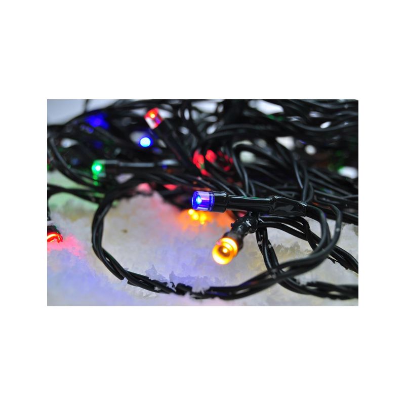 Solight LED venkovní vánoční řetěz, 500 LED, 50m, přívod 5m, 8 funkcí, časovač, IP44, vícebarevný - 1V05-M - 1