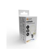 Solight LED žárovka, miniglobe, 8W, E14, 4000K, 720lm, bílé provedení - WZ430-1 - 2